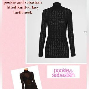 Deal Nyc pookie and sebastian women fitted white knitted lacy turtleneck